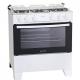 Fogão Atlas Mônaco Plus 5 bocas Branco Mesa Inox Bivolt